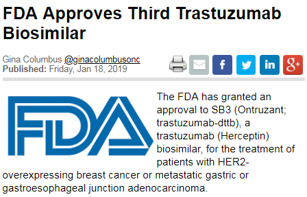 重磅|罗氏王牌·赫赛汀的第三种生物仿制药SB3通过FDA审批！