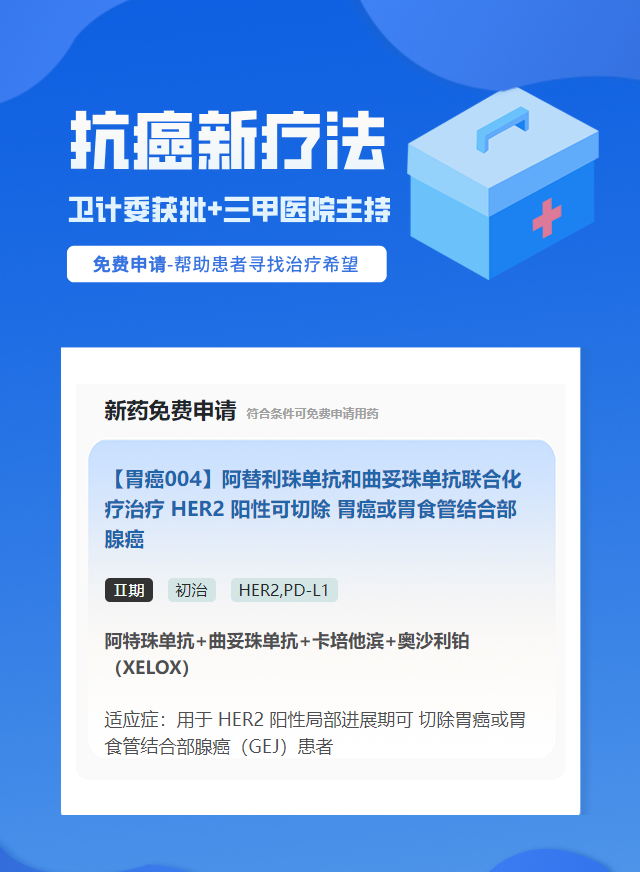 胃癌PD-L1免疫治疗试验临床患者招募